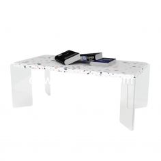 Coffee Table Size 120 - ACTIV Maldives CFT 120 A / White Terrazo - Clear 